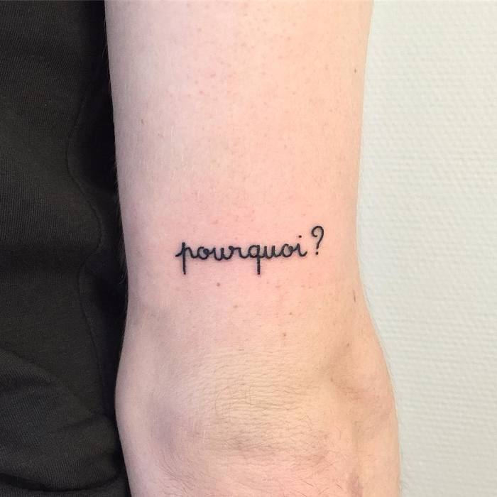 Minimalist Typography Tattoos by Paris Tattoo Club