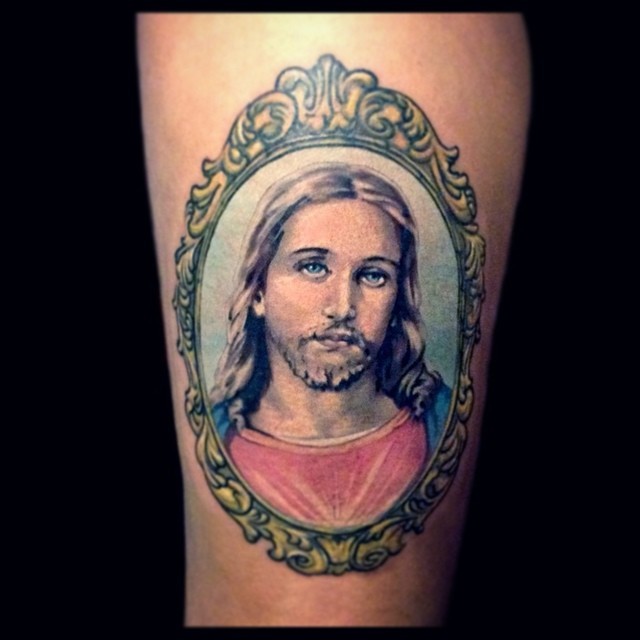 Jesus Christ tattoo by Vlad Tokmenin
