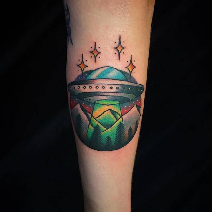 UFO Tattoo Design by Songbird Tattoo