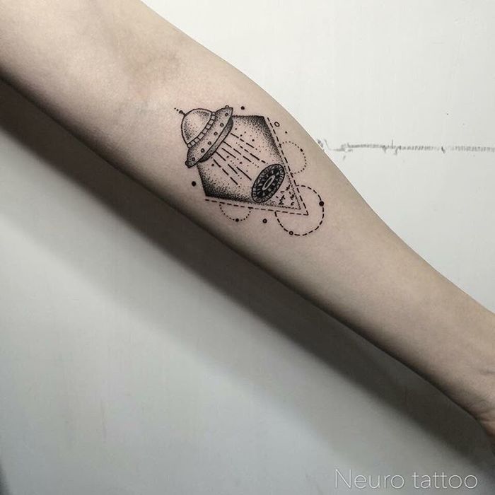 UFO Tattoo Design by Neuro Tattoo