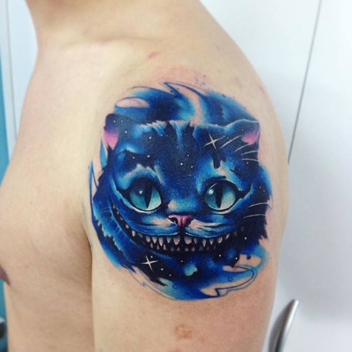 Cheshire Cat Tattoo By Adrian Bascur