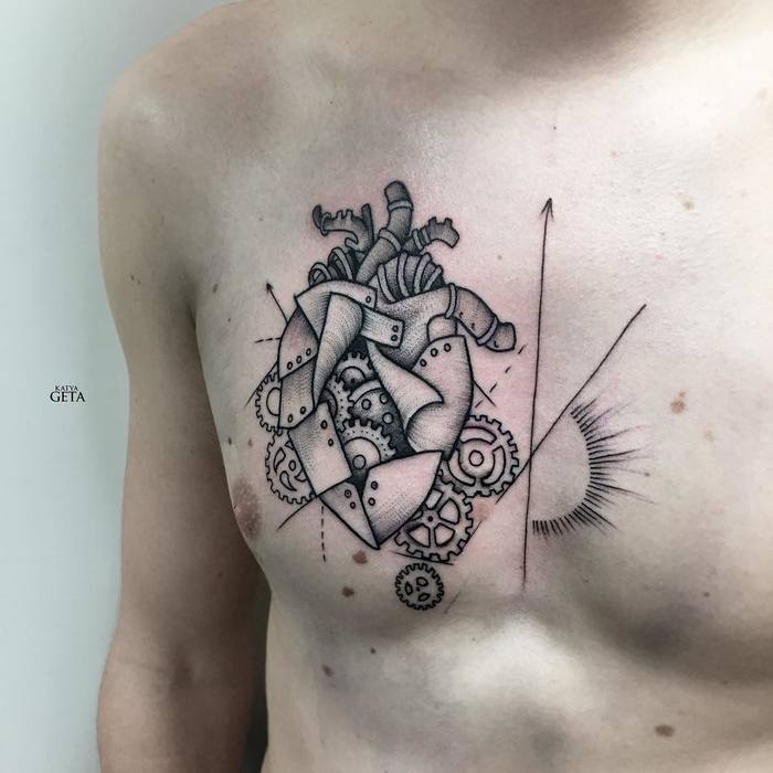 Anatomical Heart Tattoo by katyageta