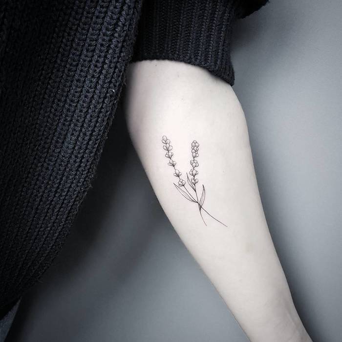 Lavender Tattoo by Frauke Katze