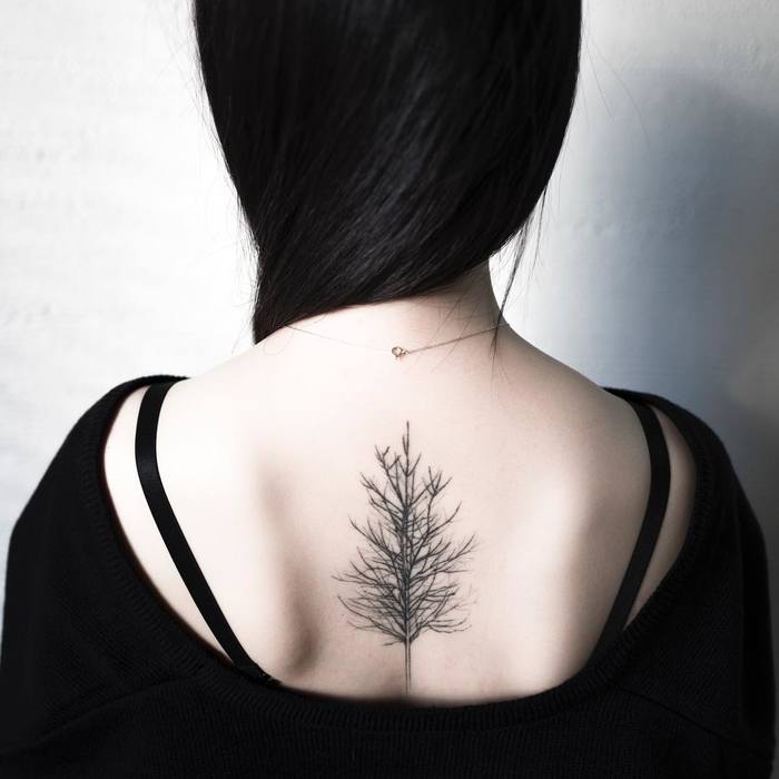 Upper Back Tree Tattoo by ilwolhongdam