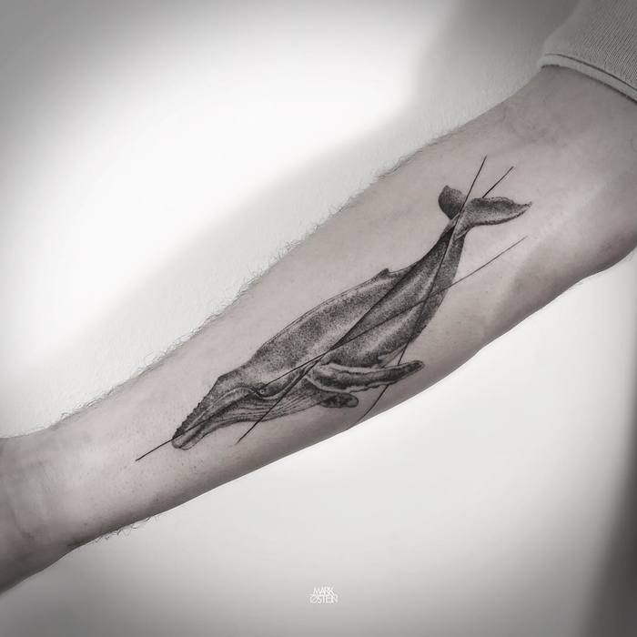 Humpback Whale Tattoo by Mark Ostein