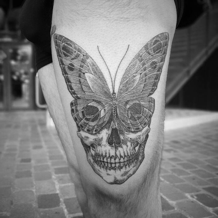 Surreal Skull Tattoo by otto d'ambra 