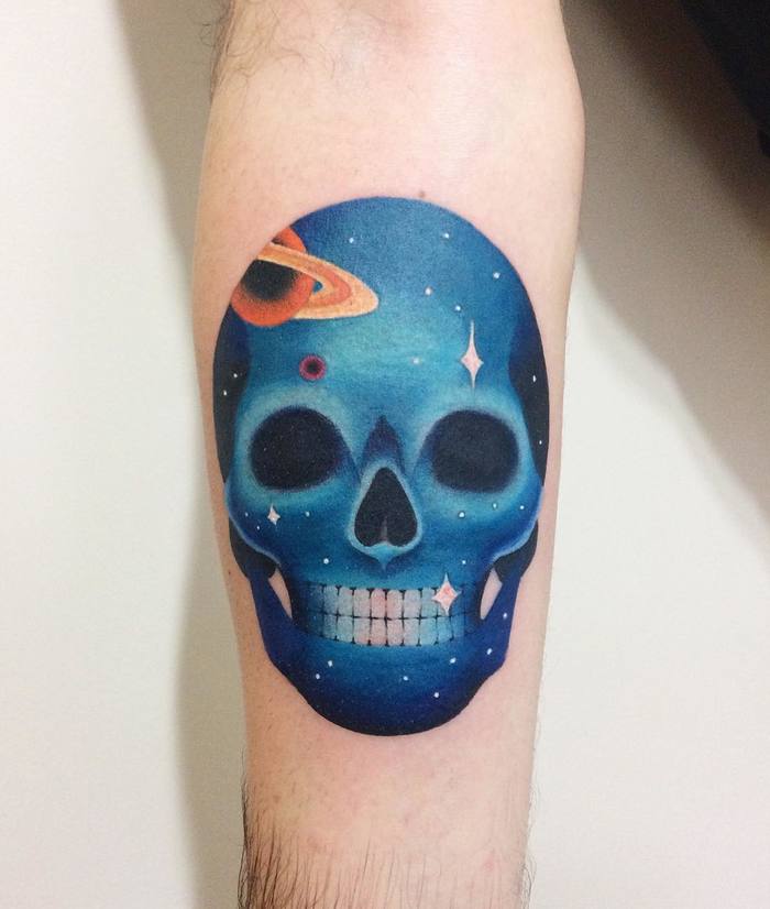 Galactic Skull Tattoo by Monique Pak 