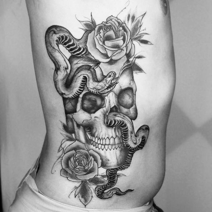 Skull Tattoo by Andre Felipe