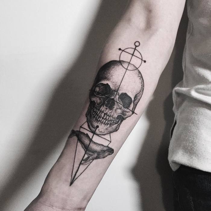 Skull Tattoo by sou_tattooer