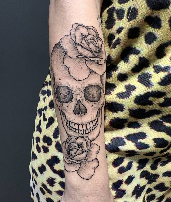 Skull Tattoo by Michele Volpi