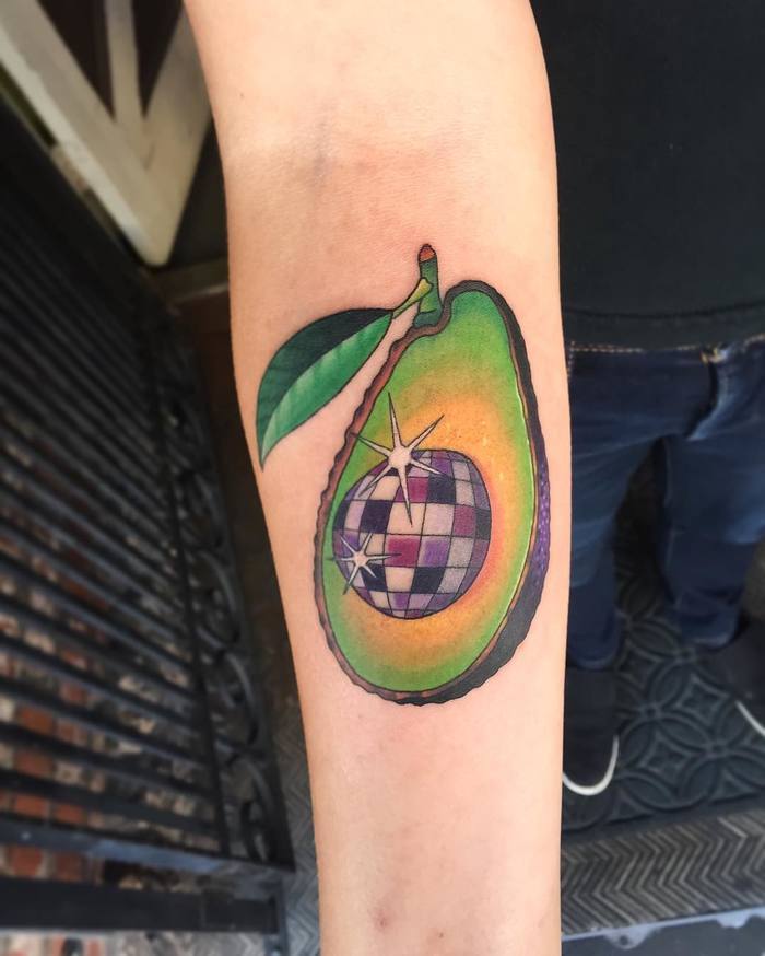 Avocado Tattoo by kptattooing
