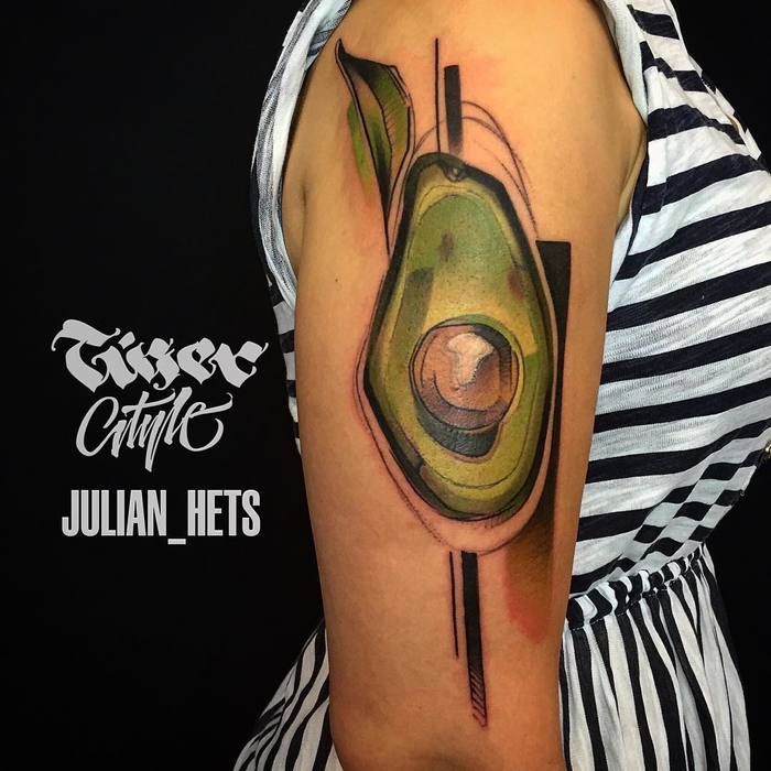 Avocado Tattoo by julian_hets