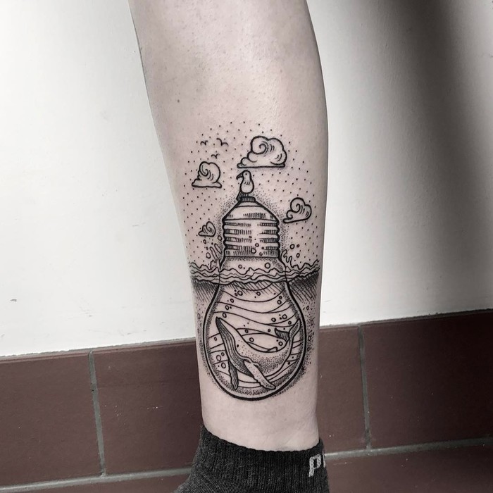 Light Bulb Tattoo by lordenstein_art