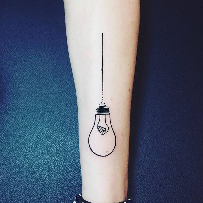 Light Bulb Tattoo by nothingwildtattoo