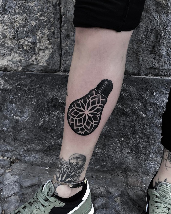 Mandala Bulb Tattoo by homemaderulez