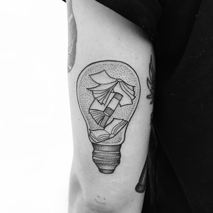 Dotwork Bulb Tattoo by masciadelgrande