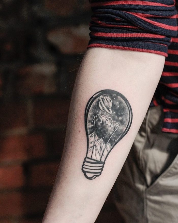 Space Light Bulb by givos.tattoo