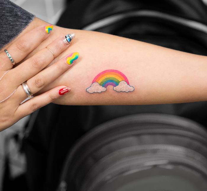 Little Rainbow Tattoo by georgiagreynyc