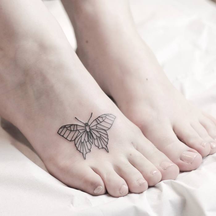 Geometric Butterfly Tattoo by rachainsworth