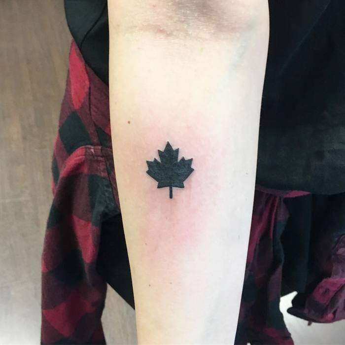 Maple Leaf Tattoo by brittanyvictoriaink