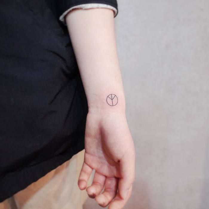 Peace Sign Tattoo on Wrist by Witty Button